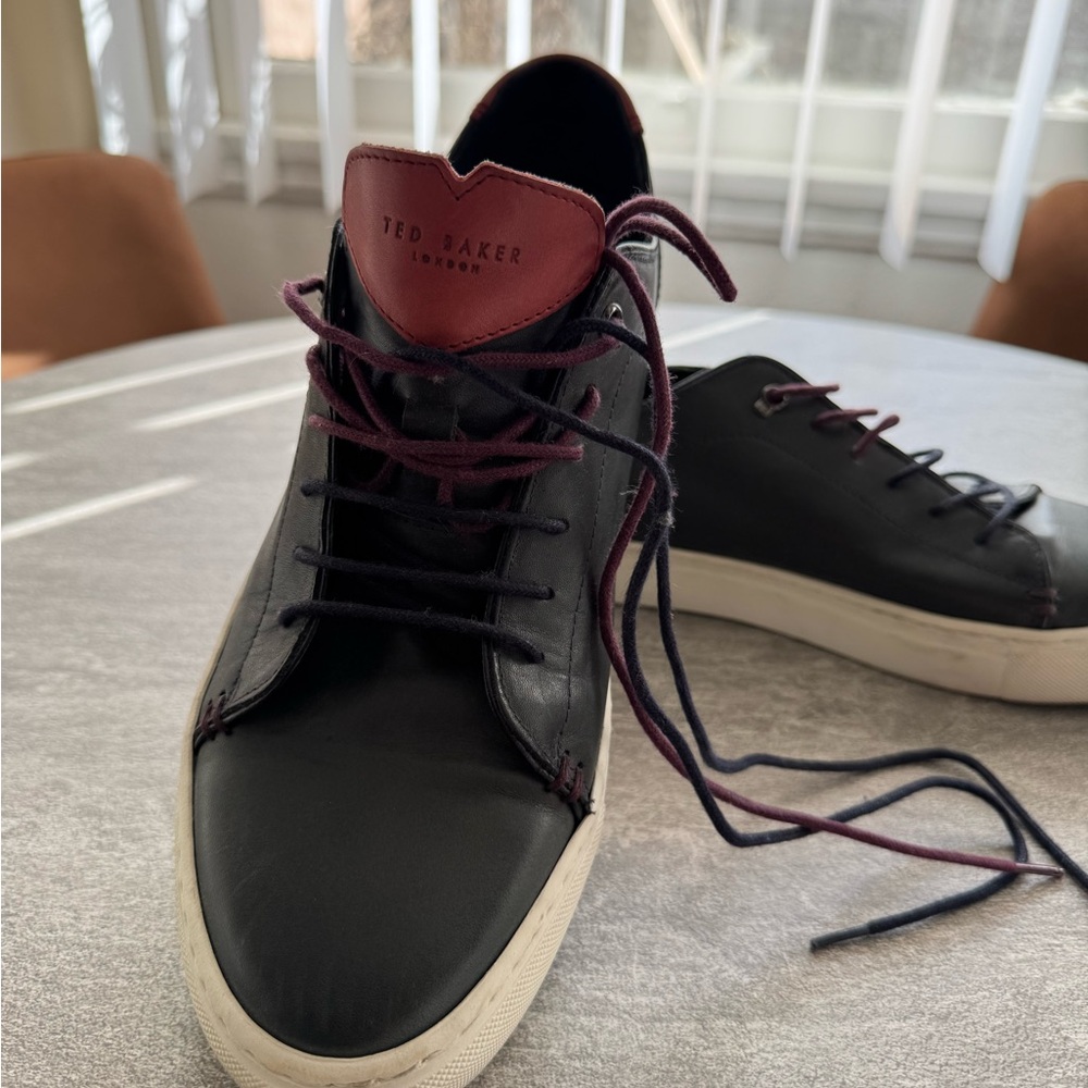 Ted Baker Black and Burgundy Sneakers